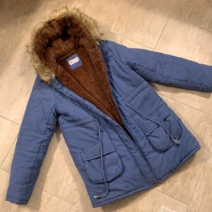 Blue, Versatile, Maternity/Baby Carrier Winter Coat